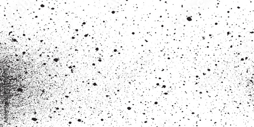 Distressed grunge background texture with grainy dust overlay grain texture overlay, Vector Black dust Ink Splatter Texture Grunge Abstract Background Design 