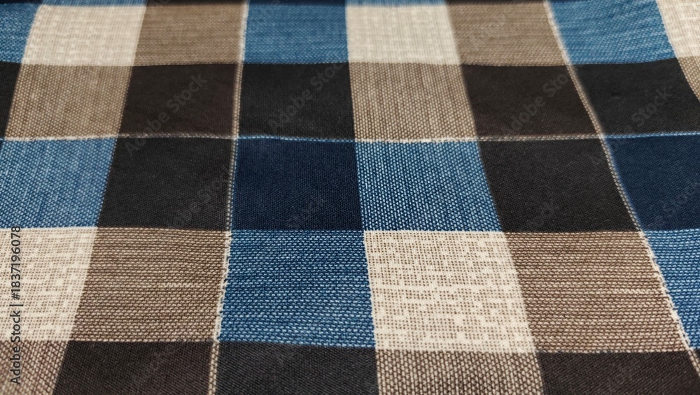 Fototapeta premium blue plaid fabric