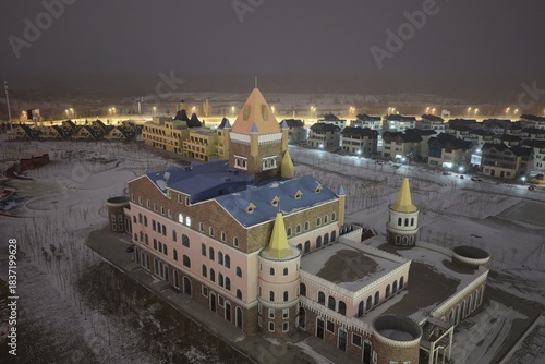 Photography panorama of the city of moscow russia