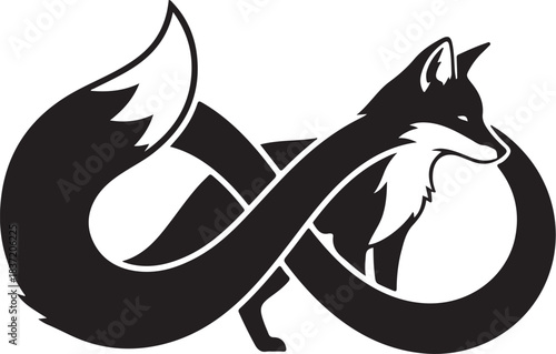 Fox with infinity loop tail animal