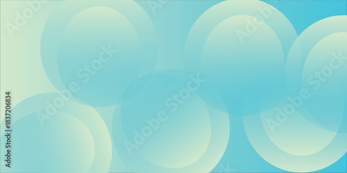 Abstract Teal Bubble Background With Overlapping Circles for Modern Design and Calm Mood eps10