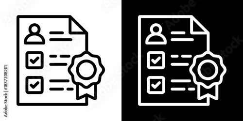 Criteria Icon Of Line Black And White Style Vector Illustration

