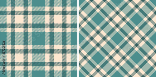 Pattern tartan fabric of vector check plaid with a background seamless textile texture. Set in earth colors for fashion design sample ideas.
