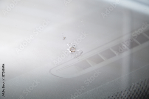 Repair of chips and cracks on car windows. Repair of windshields