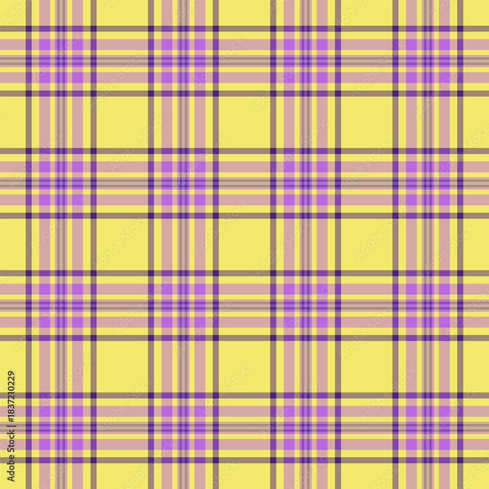 Fototapeta premium Drapery vector plaid textile, 40s texture seamless fabric. Printout pattern tartan background check in pastel and light colors.