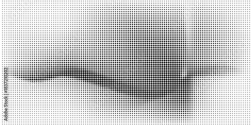 Silver halftone gradient texture. Vanishing polka dot background. Repeating dots gradation modern abstract