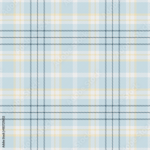 Contour textile texture background, elegant check seamless vector. Womens fashion plaid tartan pattern fabric in light and white colors.