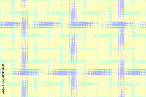 Age texture fabric plaid, random textile vector pattern. Bag check tartan background seamless in light and lemon chiffon colors.
