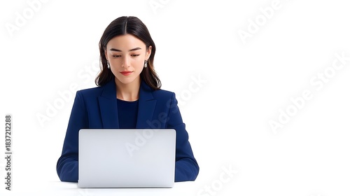 Latin Hispanic businesswoman isolated on white background with office, working, businesswoman, learning, latin, hispanic, manager