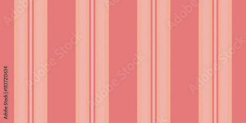 Sofa textile texture background, harmony lines stripe vertical. Cultural vector seamless fabric pattern in red and light colors.