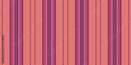 Modern background fabric texture, vogue textile lines vertical. Fide stripe vector seamless pattern in red and dark colors.