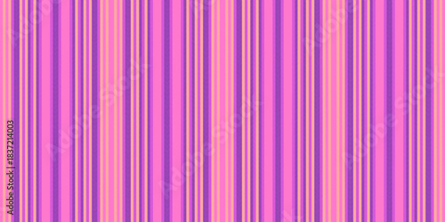 Sparse texture lines textile, dividing vertical vector pattern. Interior seamless stripe fabric background in pink and yellow colors.