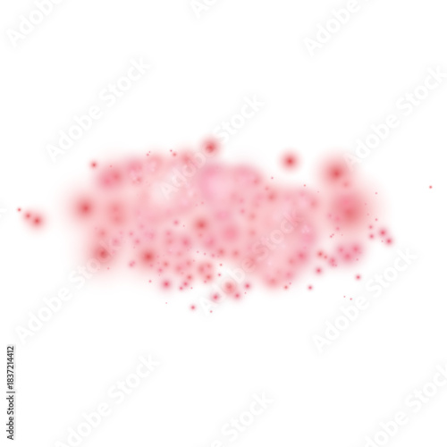 Pink sparks and dust stars, glow flare light effect. Abstract particles, light effect on a white background. Vector illustration.	
