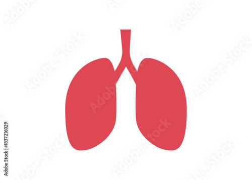 Lungs human internal organ Vector Icon Design Template. Human lungs. Sars disease, coronaviruses in the lung. Lungs Vector icon. Pulmonary hypertension.
