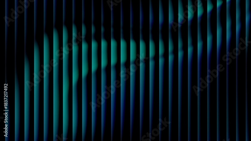 Abstract vertical lines with glowing teal and blue hues