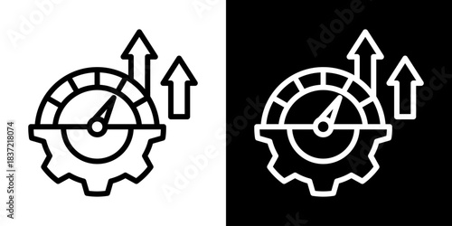 Optimization Icon Of Line Black And White Style Vector Illustration
