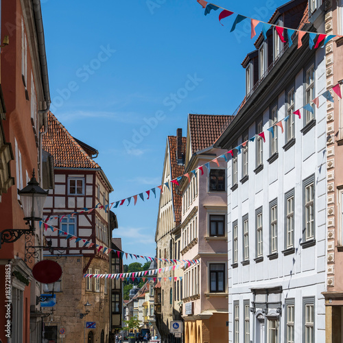 Gebäude in der Altstadt, Steingasse, Coburg, Oberfranken, Franken, Bayern, Deutschland, Europa