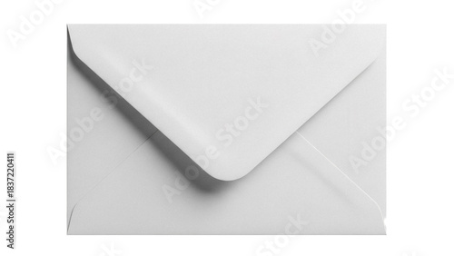 Fotografía Blank white envelope isolated PNG, stationery for sending letters and invitation