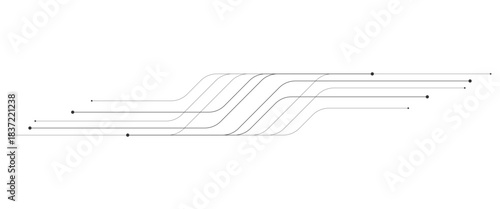Digital technology abstract futuristic in line vector png design..