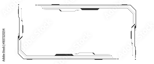 Digital vector control panel modern frames black technology futuristic control screen digital png..