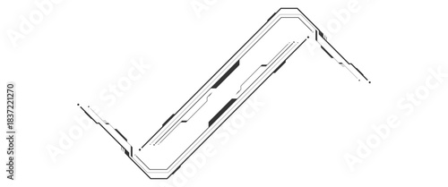 Digital vector control panel modern frames black technology futuristic control screen digital png..