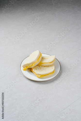 steamed bread or bun filled with srikaya jam