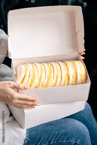 steamed bread or bun filled with srikaya jam