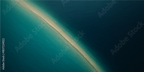 Dark blue abstract background with blurred light and glowing wave lines pattern