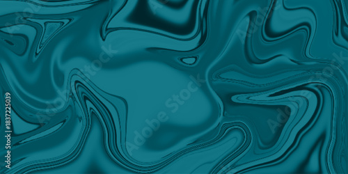 An abstract cyan liquid background with vibrant swirling patterns. Abstract liquid marble texture. Liquid dynamic gradient waves. Fluid texture.  marble ink texture background. Hand drawn illustration