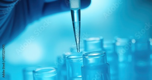 Laboratory Macro Theme: Precision pipette dispensing reagent for genomic testing
