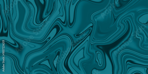 An abstract cyan liquid background with vibrant swirling patterns. Abstract liquid marble texture. Liquid dynamic gradient waves. Fluid texture.  marble ink texture background. Hand drawn illustration