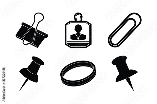 Small Supplies vector silhouette bundle