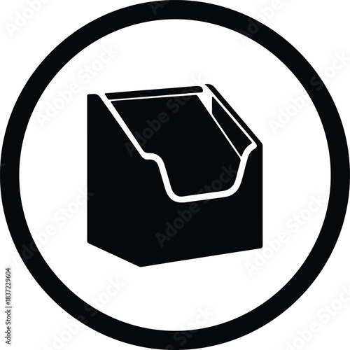 Illustration Brochure holder icon business presentation information silhouette vector