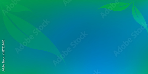 Abstract Blue and Green Gradient with Pixelated Texture and Shapes.