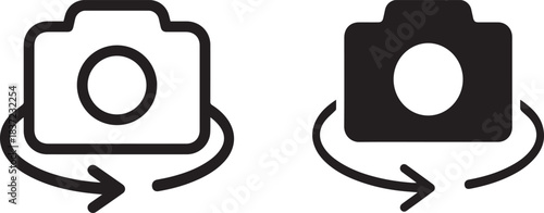camera, photography, camera icon, silhouette, black and white, minimalist, simple, graphic design, vector illustration