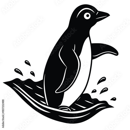 penguin on a white background
