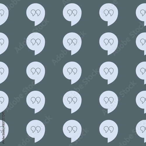 Talk symbol seamless pattern isolated on color background