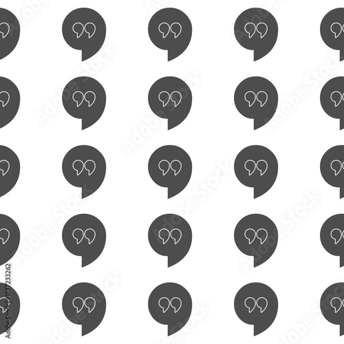 Talk symbol seamless pattern isolated on white background