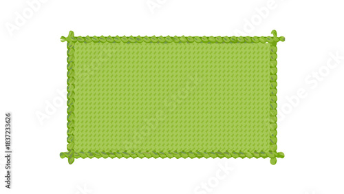 Green woven frame with subtle textile pattern