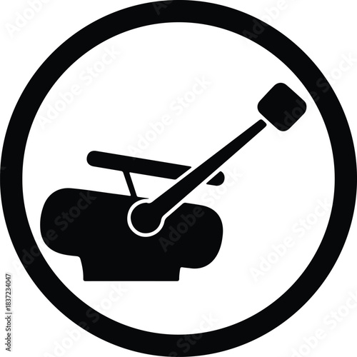 Illustration swinging pirate ship amusement park ride silhouette vector