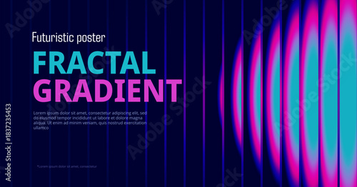 Vibrant gradient with ripple glass distortion banner design for innovation and technology concept vector design