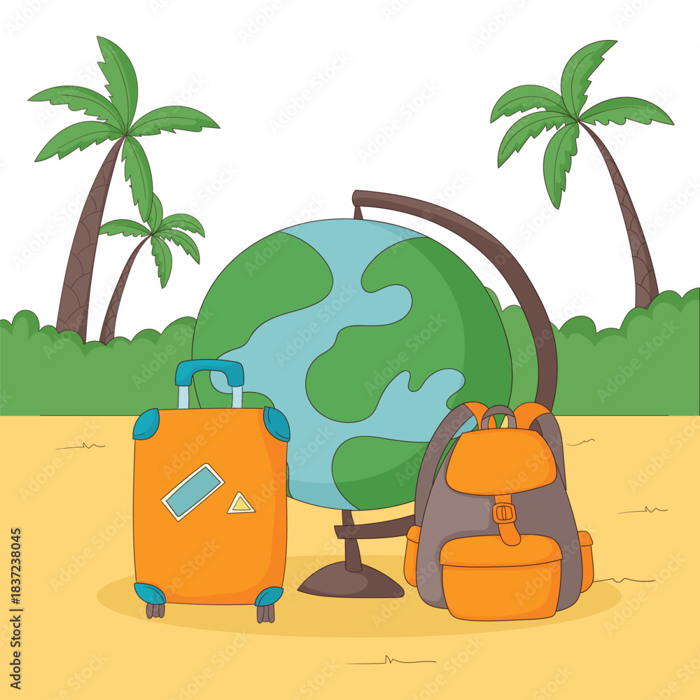 Obraz premium travel background with elements