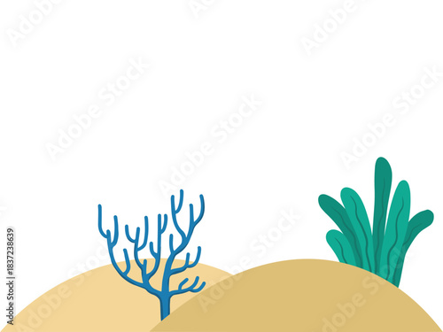 Coral Reef Underwater Sea Illustration
