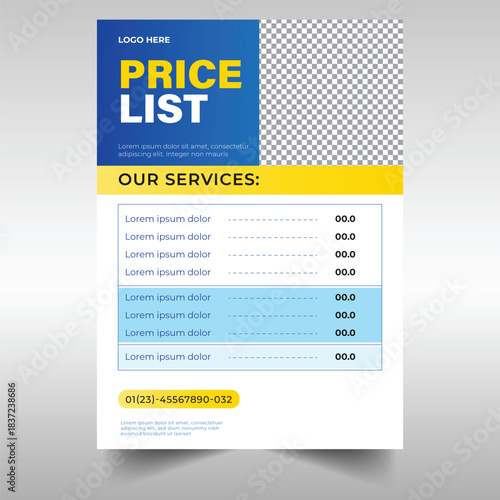 Cleaning Service Price List Flyer Template