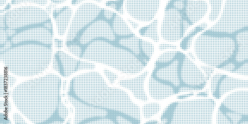 Blue and white water ripples light surface overlay background. 3d clear ocean surface pattern with reflection effect backdrop. Marble desaturated texture.