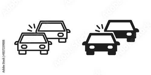 Accident icons set. Simple set of vector illustrations