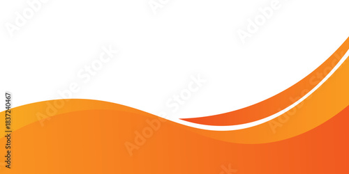 MobileModern orange banner background. Graphic design banner pattern background template with dynamic wave shapes. EPS 10