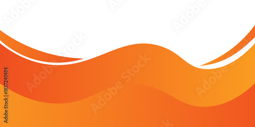 MobileModern orange banner background. Graphic design banner pattern background template with dynamic wave shapes. EPS 10