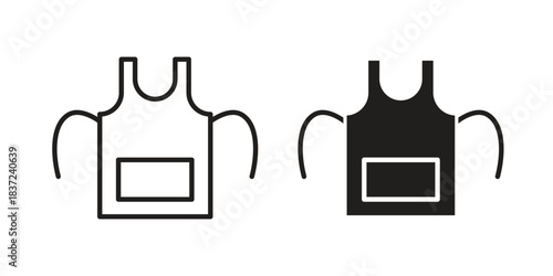 Apron icons set. Simple set of vector illustrations