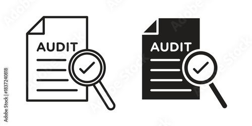 Audit icons set. Simple set of vector illustrations